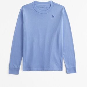 NWT Abercrombie kids boys essential long sleeve icon crew tee 5/6
